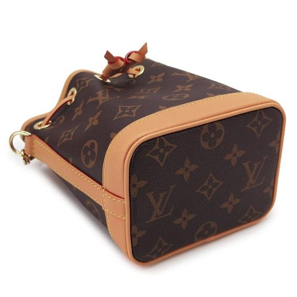 Louis Vuitton Nano Noe Handbag Mini Bag Monogram Canvas Dark Brown - Picture 3 of 7